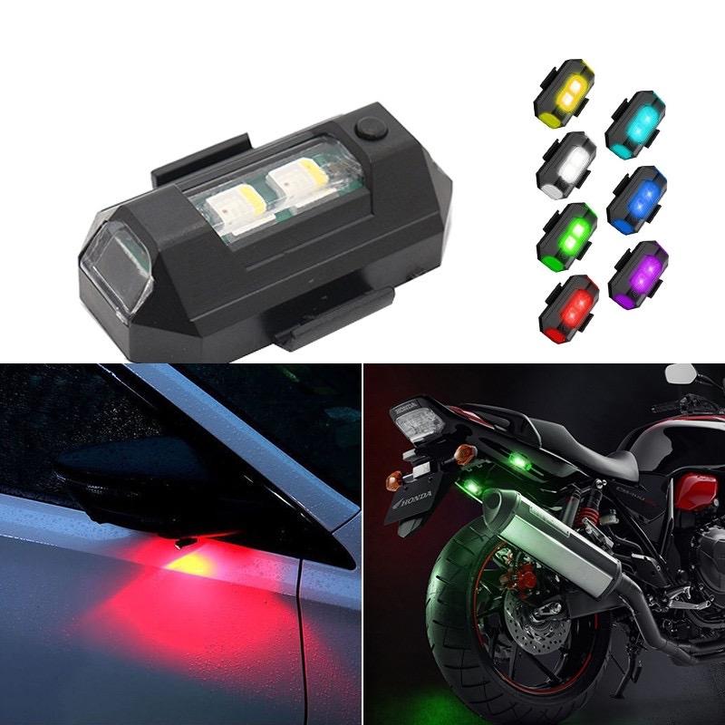 Lampu Kolong Pesawat LED 7 Warna Kedap Kedip dengan Kabel USB dan Tempelan Gratis - Car 1