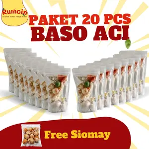 Paket 20 Baso Aci Rumchin Snack + Bonus Siomay | Camilan Kuah Pedas Bandung