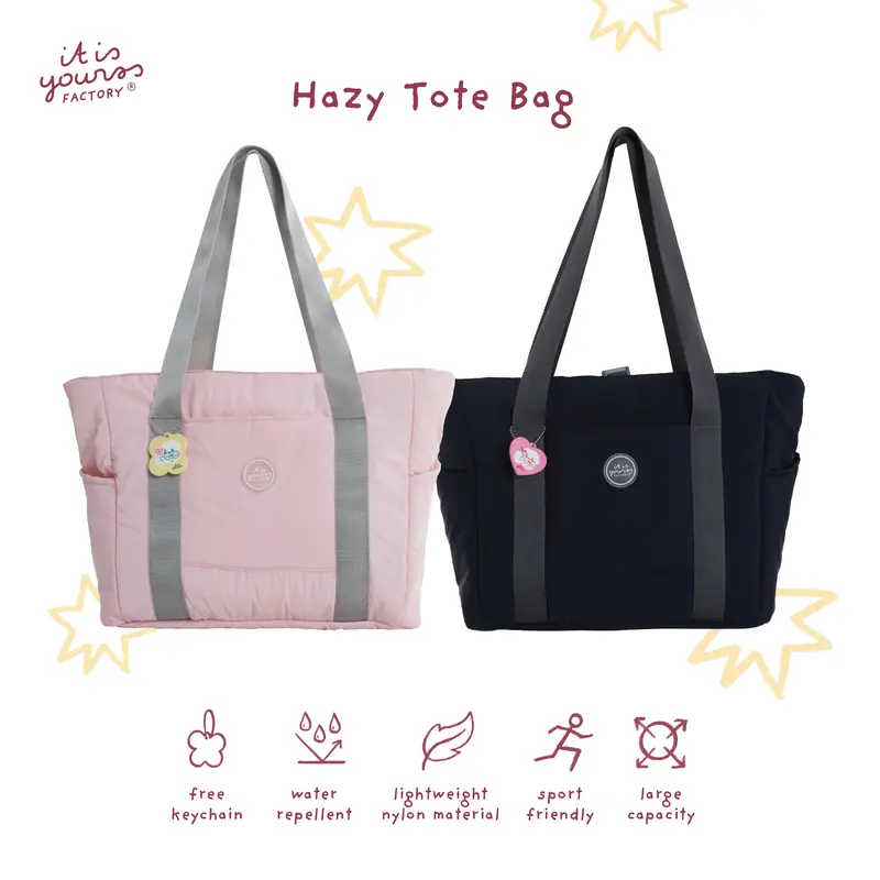 ITISYOURSS Hazy Tote Bag | Tas Bahu Besar | Sport Friendly | Tas Olahraga | Tas Ngantor | Tas Muat Banyak | Tas Laptop | Tote Bag Gemes 0