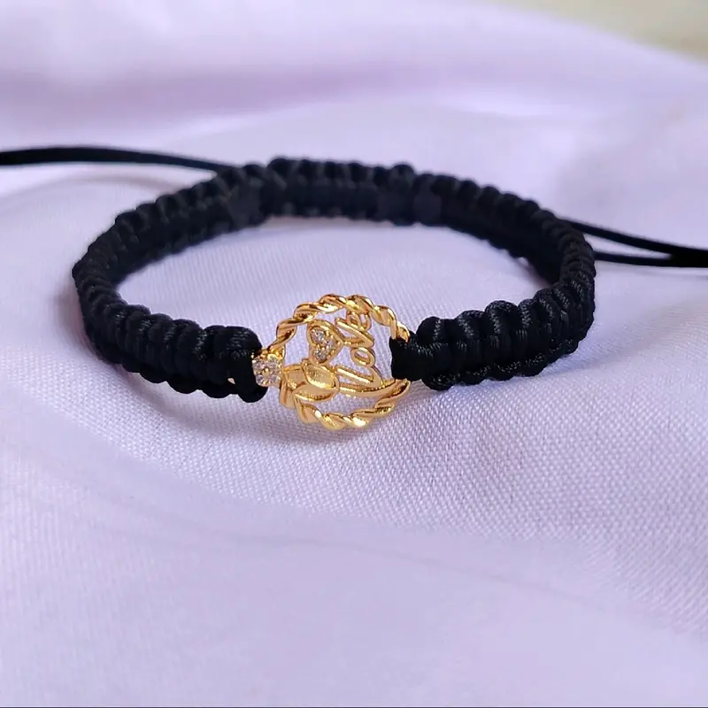 gelang tali awet di pakai harian tali warna hitam Elegan 0