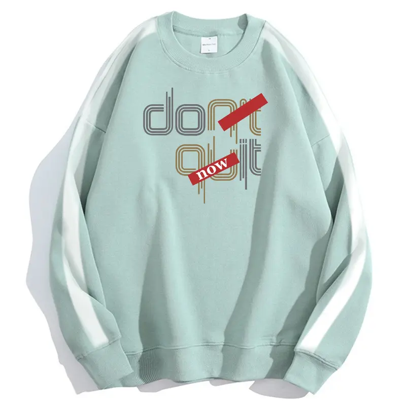 Sweater Oversize Unisex Don Quit Crewneck Korean Style Big Size Jumbo (S-5XL) - Casual Outerwear Distro Polos - Wanita, Hoodie Fleece Tebal Basic Couple Nyaman 7