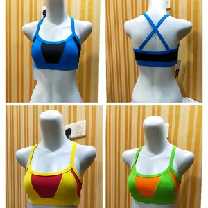 Lyra Bra Dport by Lyra Collection Bra Dport Dengan Desain Hijau Kuning dan Garis X di Belakang