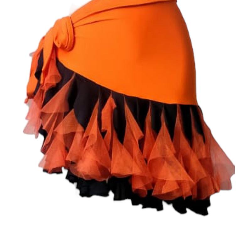 Rok Esmeralda rok Line dance latin belly dance model lilit dengan ruffle rumbai 2