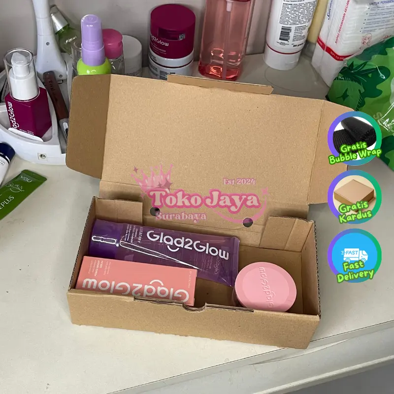 [JAYA] GLAD2GLOW 3 in 1 Peeling Solution Bundle 3pcs exfoliating wajah moisturizer  untuk peeling serum skin care kits eksfoliasi 1