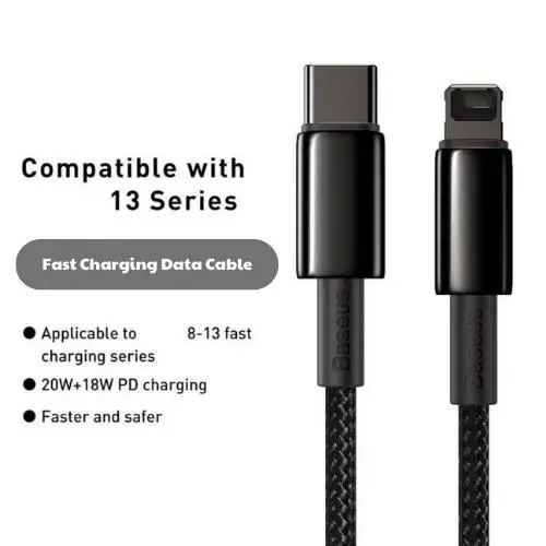 [Lam] Cáp sạc nhanh Type C sang Lightning, DS27, PD 20W, Truyền dữ liệu 480Mbps, Cáp bện dài 2m, Bảo hành 1 đối 1 trong vòng 6 tháng hoặc hoàn tiền