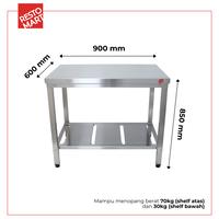 Gambar Meja Makan Stainless / Meja Kantin / Meja Serbaguna / Table Sb 9-60 RESTOMART Stainless Steel (1418001) (F8) dari Restomart Kitchen Solution Kota Semarang 2 Tokopedia