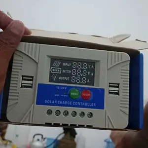 PWM untuk baterai lithium Controller Panel Surya 12V 24V 30A Solar charger controler