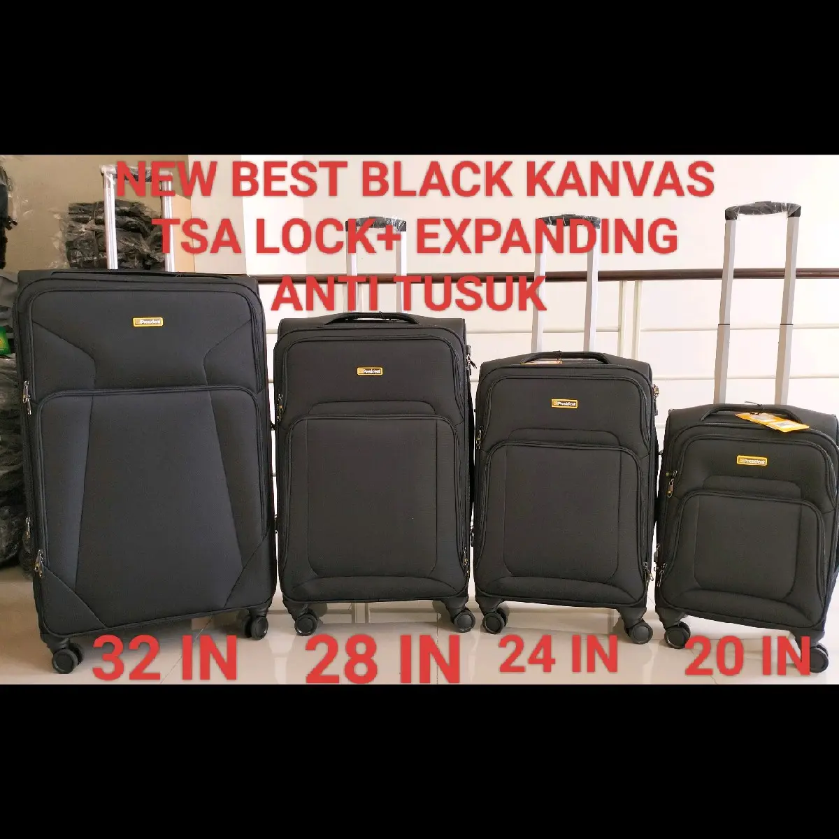 KOPER KAIN PRESIDENT BAGASI 24 INCH  TSA LOCK EXPANDING BEST SELLER TERMURAH TERLARIS