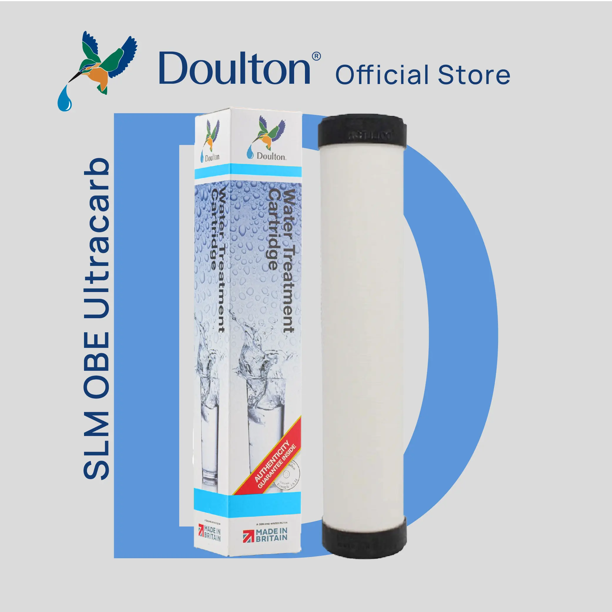 Doulton Slimline UltraCarb OBE Ceramic Water Filter Candle Chlorine reduction plus antibacterial protection with sediment & rust removal
