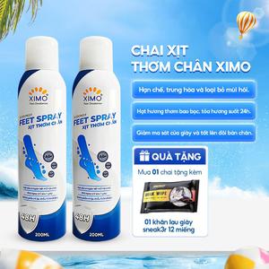 Combo Xịt Thơm Chân 200ml - Công Nghệ Nano Giúp Khử Mùi Hôi & Giữ Chân Khô Ráo 24h