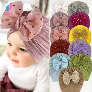 Turban Anak Bayi Import Polos Aksen Bunga L401