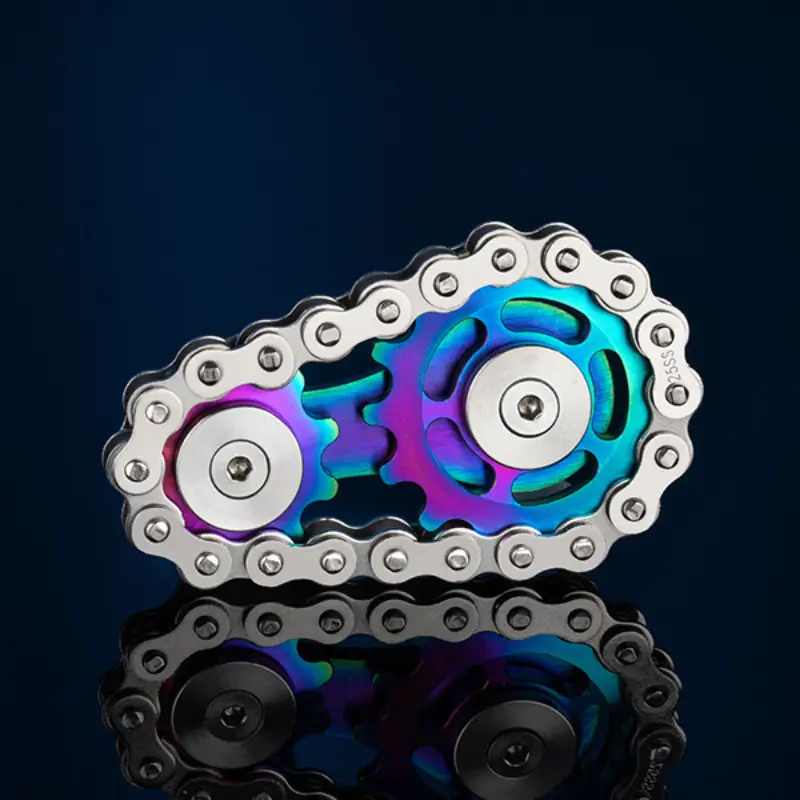 1PC Sprockets Flywheel Fingertip Gyro Fidget Spinner Antistress Anxiety Metal Bike Chains EDC Spinner Fidget Toys For Adult Kids