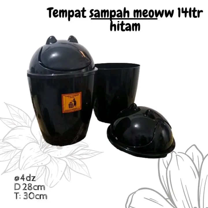 tempat sampah meow harga 35 ribu