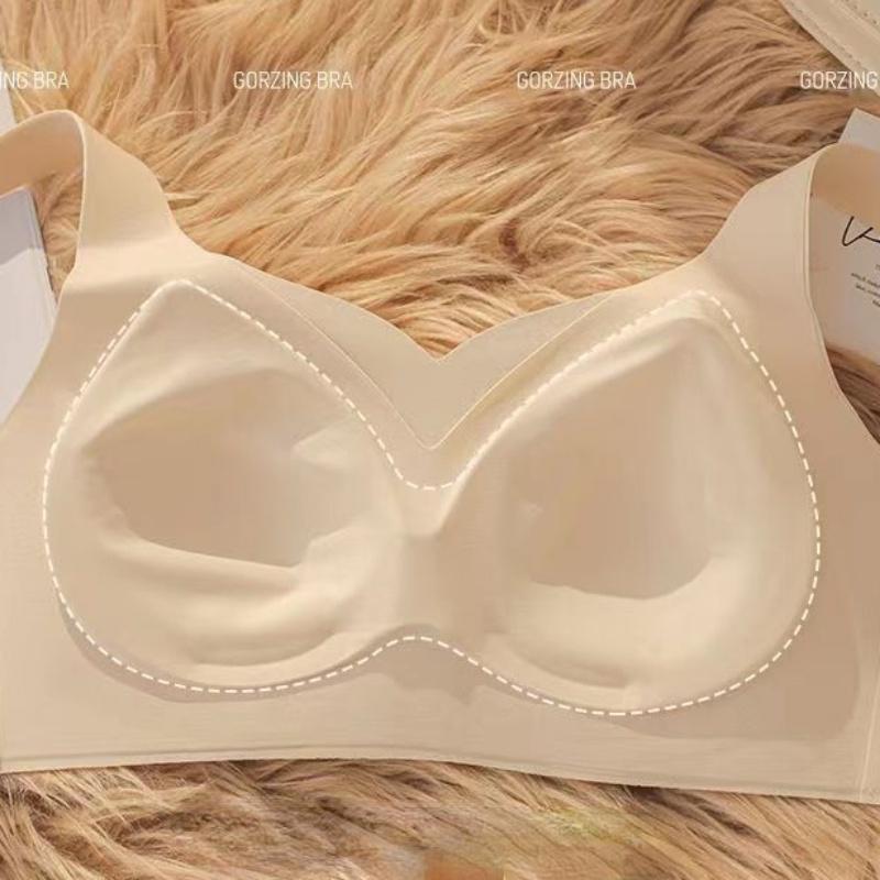 Non Marking Bra Female Big Breasts Look Small Gathering Up Top Correction Adjustable Prevent  Sagging 7