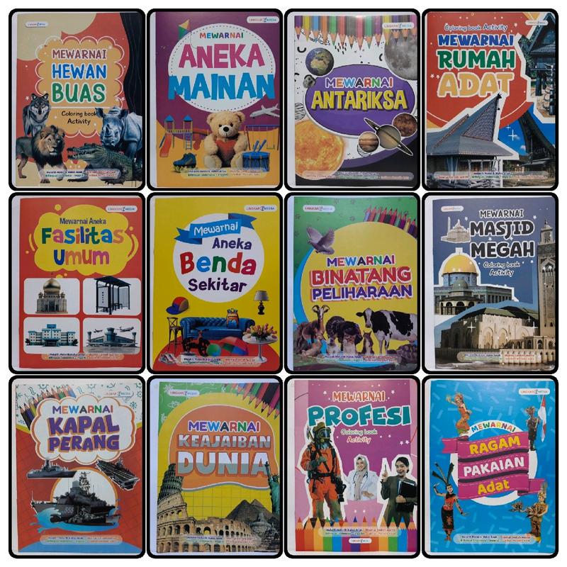 Aneka Buku Mewarnai Ukuran Besar A4 (27,5 × 20,5 cm) - LM 0