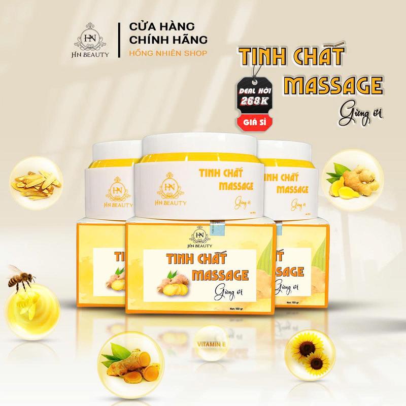    KHÔNG KÈM CUỘN QUẤN   Sỉ 3 Hộp Cao Lẻ  Massage Gừng Ơi Có Kèm Thước - Chiết Xuất Gừng Nghệ Cam Thảo Sữa Ong Chúa HN BEAUTY - Hồng Nhiên shop 