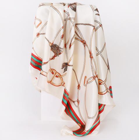 Outdoor hijab 90cm*90cm segi empat Scarf Busana Syal Cetak syal wanita shawl Foulard 3
