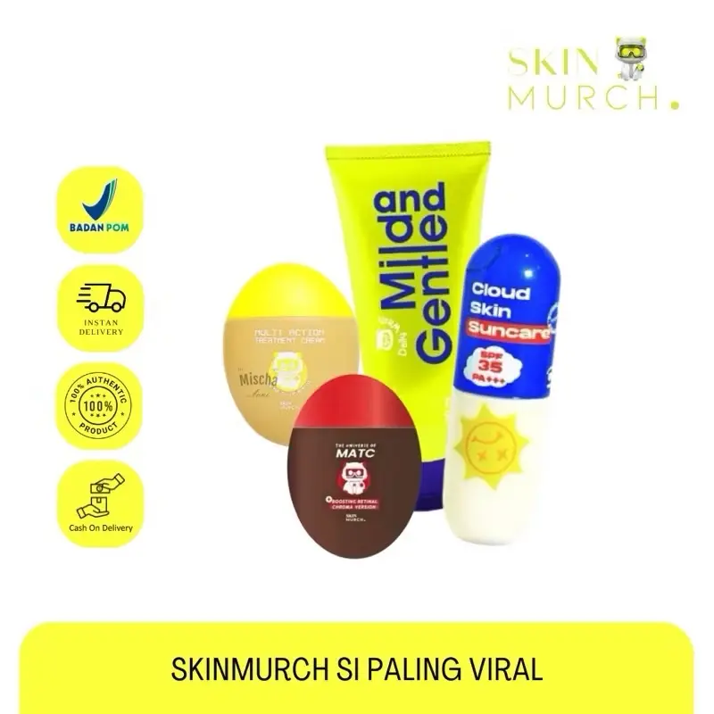 READY STOCK | Skinmurch Reseller Official Multi Action Treatment Cream 10 ml 30 ml 80 ml | Endog Viral | Sunscreen Suncream SPF 35 PA+++ 40 ml | Facial Wash Mild and Gentle 100 ml | Skin murch | Retinal 40ml 0