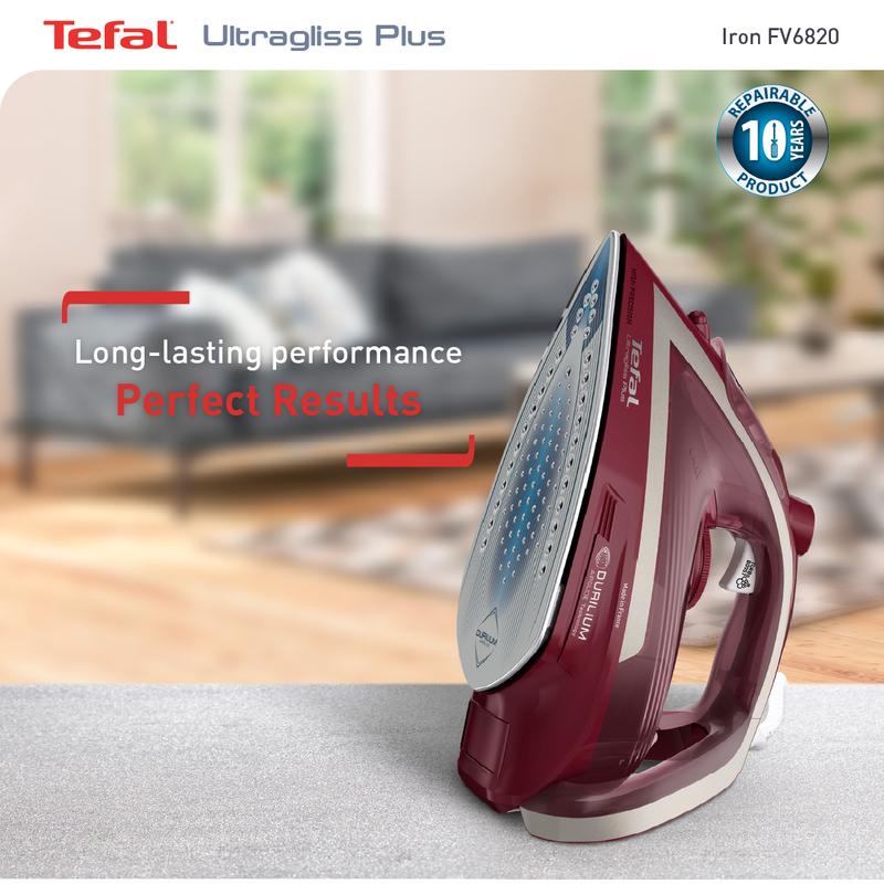 Tefal Steam Iron Ultragliss Plus (Red) FV6820 1