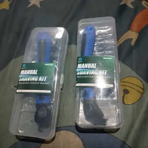 Pisau Cukur Manual Set 6pcs +1 gagang Pisau lantai ketiga pisau Alat cukur janggut Tajam