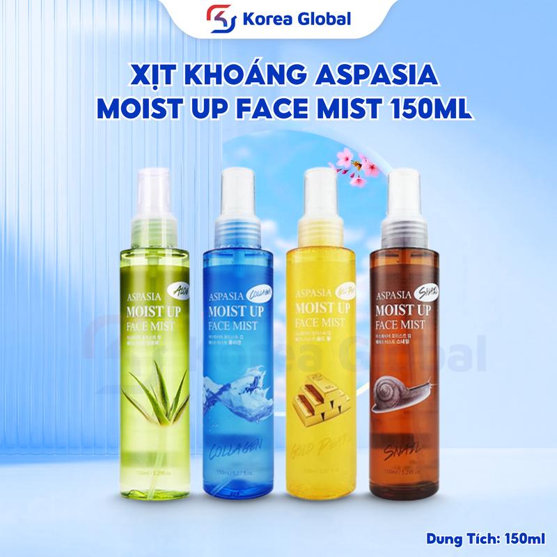 Xịt Khoáng Aspasia 150ml Hàn Quốc Nha Đam – Làm Dịu Da, Cấp Ẩm Tức Thì