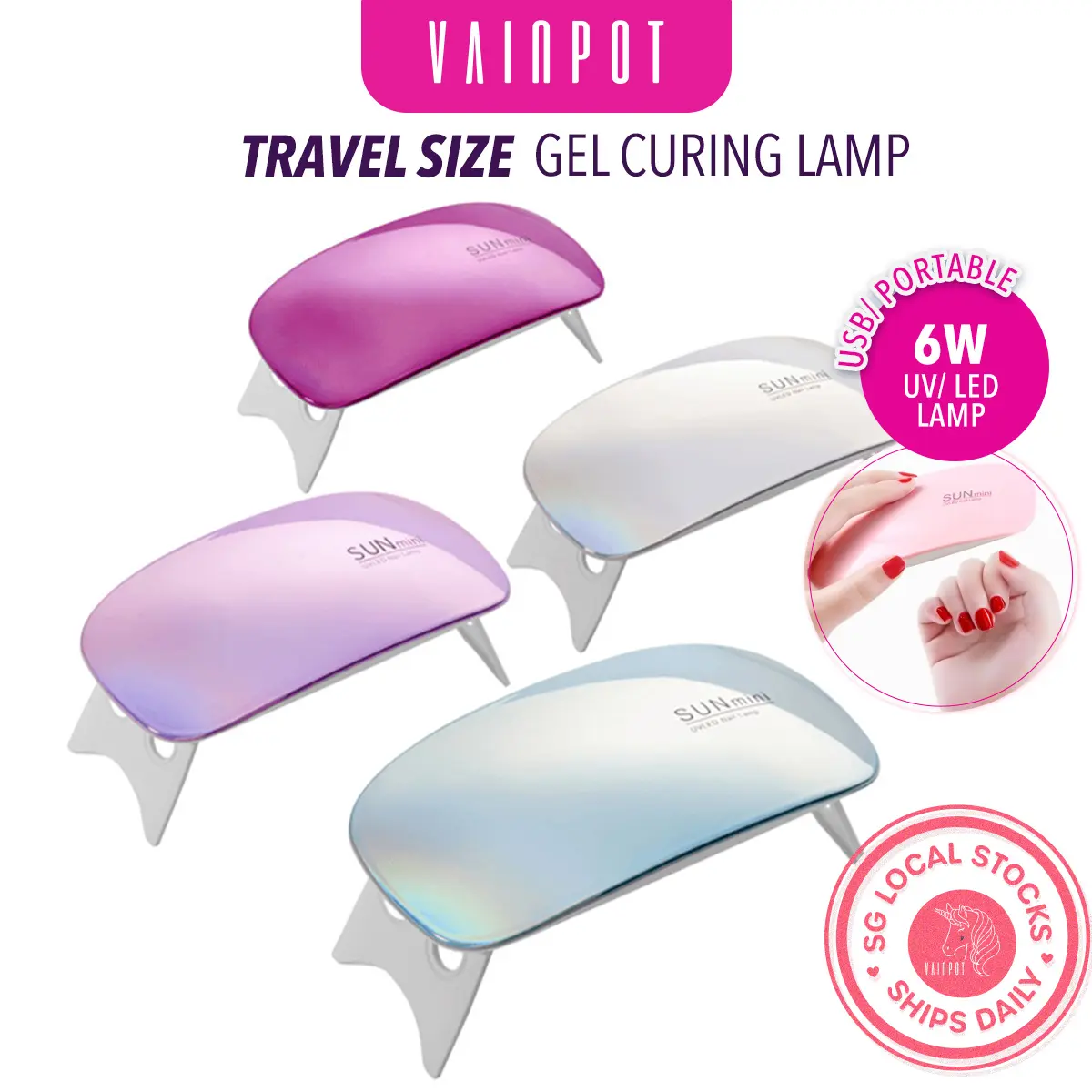 SUN Mini 6W Gel Nail UV LED Curing Lamp