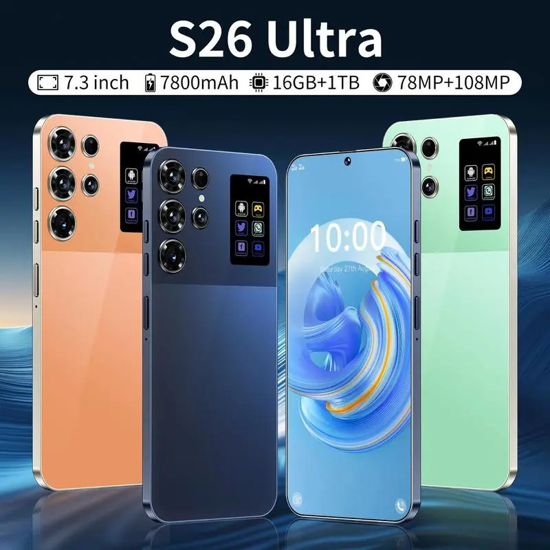 Best-selling Mobilephones S26 Ultra 7.3-lnchScreen Smartphone Cellphone