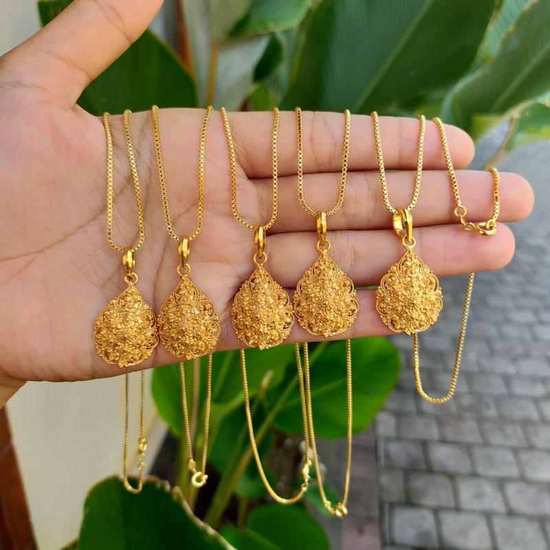 kalung tetes bun bali lapis emas 1