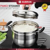 Gambar [EKSKLUSIF CECEKETARKETIR] SUBRON Panci Steamer 26cm Model Jepang Kukus Nasi Sup Makanan Tinggi Multifungsi Stainles Steel - 26 CM dari SUBRON KITCHENWARE Kab. Bandung 4 Tokopedia