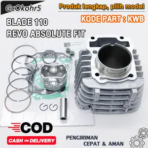 BLOK SEHER PISTON KIT SET BLADE 110, REVO ABSOLUTE, BLADE REPSOL, REVO FIT KODE PART KWB