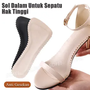 【SOFEISTORE】Sol Wanita Sol Sandal Berperekat Sepatu Hak Tinggi Penyerap Keringat Sol Lembut Antiselip