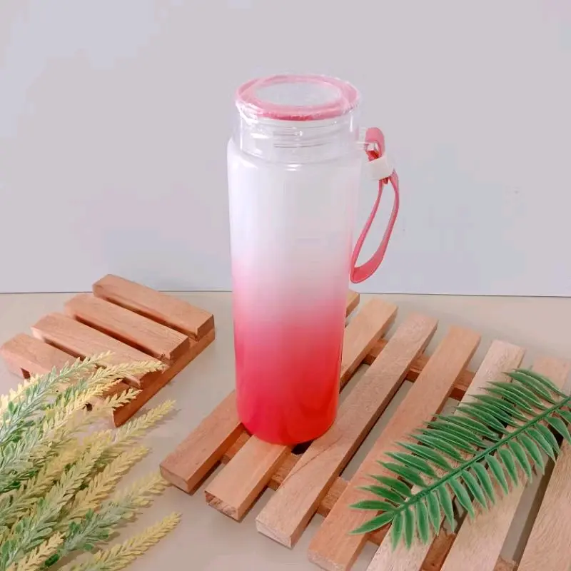 B(B84) BOTOL SLIM WARNA GRADASI TAHAN PECAH Kaca Bottles Kitchenware Water 4