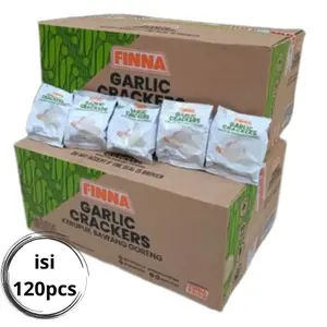 1 Karton Krupuk Finna Bawang Garuda 120 pcs Halal Asin Gurih GRATIS ONGKIR goreng crackers Food Snacks Cemilan Kering Makanan