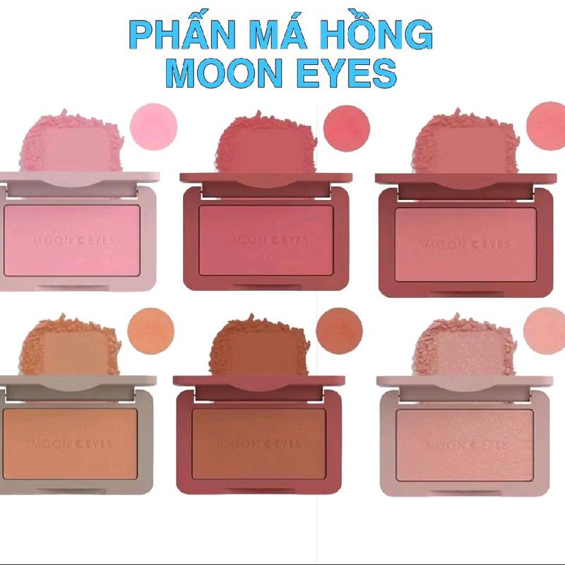 Phấn má hồng MOON EYES Matte mịn lì, trang điểm tự nhiên, lâu trôi 6,5g