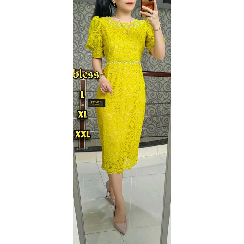 Dres Brokat terbaru  Payet  Lapis puring 8