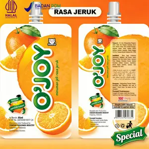 O'Joy Minuman Jelly Rasa buah  Rendah Kalori Rasa Jeruk Rasa Mangga Rasa Honey Peach 8pcs+2free pcs