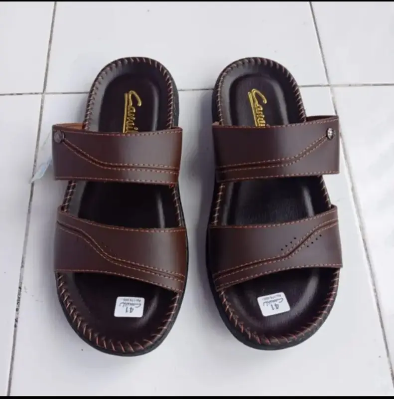Sandal Pria Kulit Berkualitas Model Terlaris - Shoes Sendal 0
