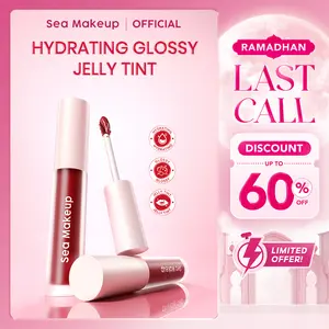Sea Makeup Slick Cover Jelly Tint - Lip Tint Melembabkan Bibir dengan Hasil Glossy Waterproof Tahan Lama 3.2ml - Berry