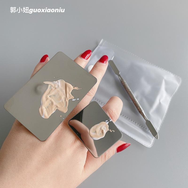 Bảng Màu Nhẫn, GUOXIAONIU, Khay Trộn Kem Nền, Bảng Màu Che Khuyết Điểm Và Kem Nền Nghệ Sĩ Trang Điểm Mini, Thích Hợp Cho Móng Tay Nghệ Thuật