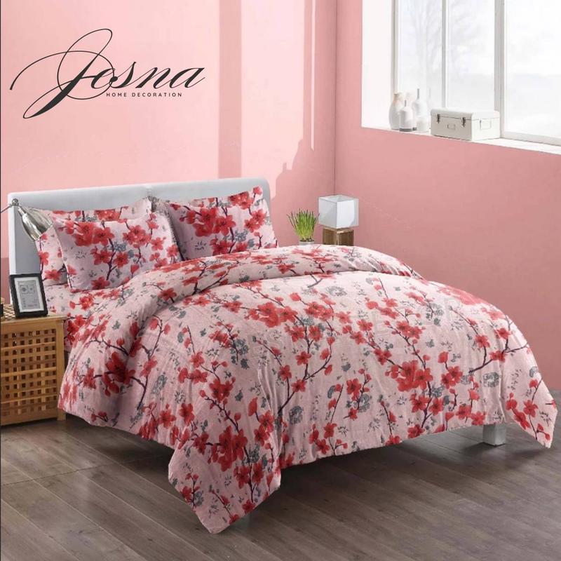Set Bedcover Sprei Katun 4 Karet Sudut - Ukuran 90x200, 120x200, 160x200, 180x200, 200x200 - Kain, Kasur - Sarung, King 5