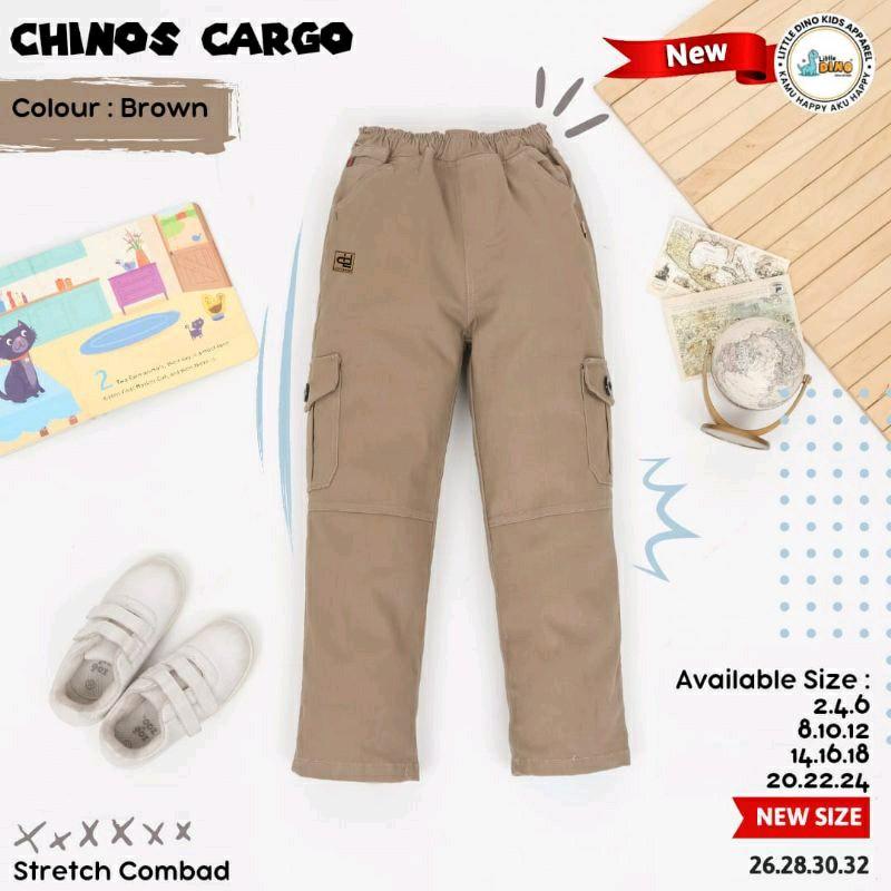 Celana Panjang Anak Little Dino Cargo Fashion Katun Grey Black Laki-Laki Usia 2-13 Tahun Perempuan Cowok - Cewek 5