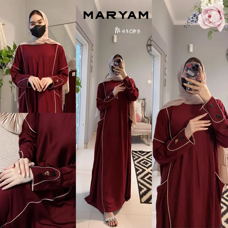 MARYAM Abaya Twill Premium BY Fairuz Muslim Gamis 1