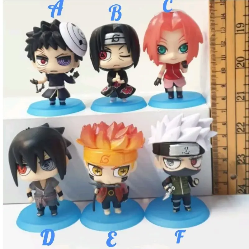 Action Figure Naruto Kyubi Uchiha Sasuke Itachi Obito Kakashi Sakura