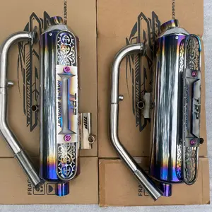 knalpot kondoman luster TRP exhaust purple blue Vario,aerox,nmax,beat,pcx,Stylo dll Motorcycle
