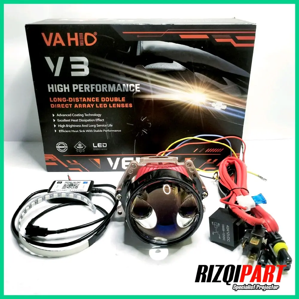 Vahid Biled Projie lensa 3 inch V3 double laser purple lens satuan