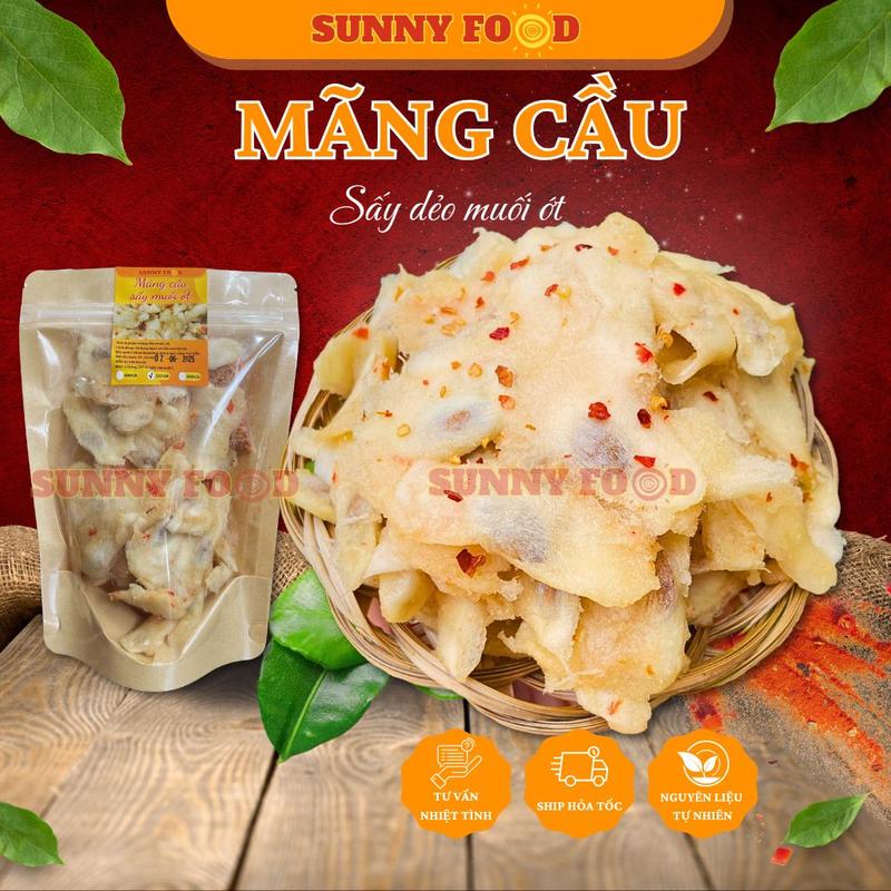 Mãng cầu sấy dẻo muối ớt ít đường Vị Chua ngọt cay tự nhiên 100gr-250gr-500gr SUNNY FOOD - Ăn Vặt Thả Ga