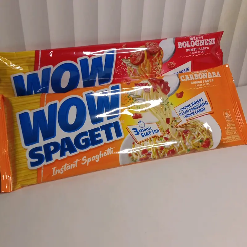 Wow Spaghetti Instan Wow spagheti promo  Spaghetti instan Spaghetti wow instan Mie Pasta Food Noodles 2