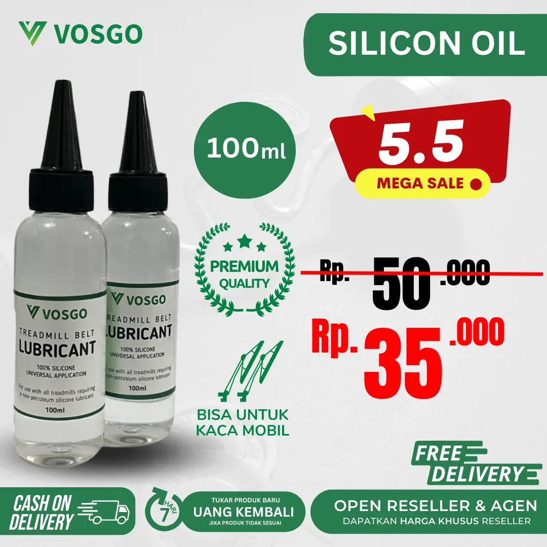 Pelumas Treadmill Silicone Oil Minyak Treadmill Vosgo