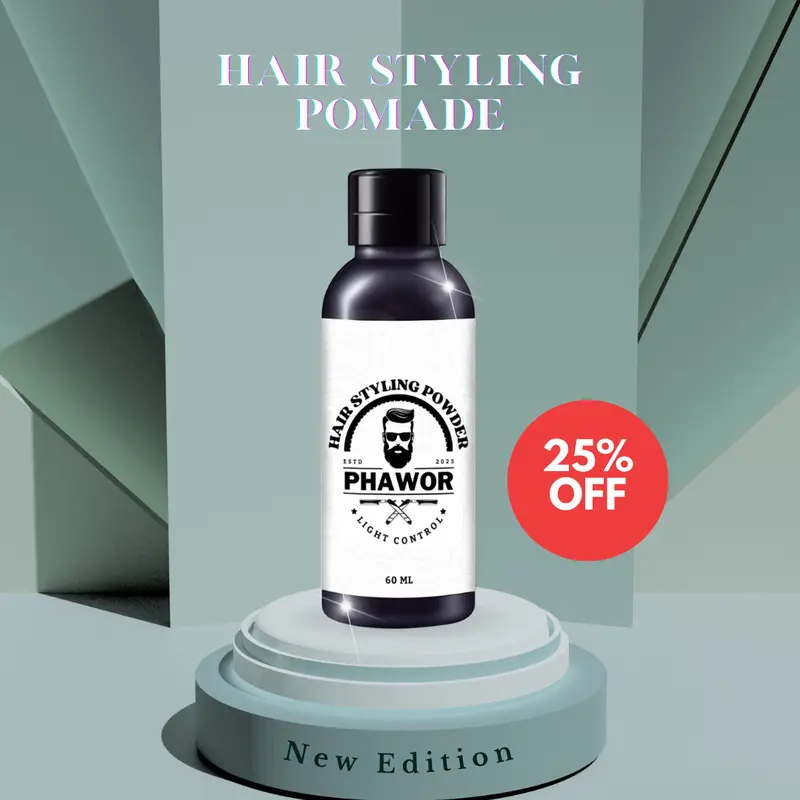 Hair  Pria by Phawor Hair Styling dan Volumizing 60 ml / 10 gram powder 3