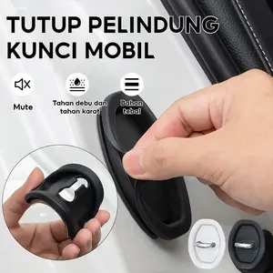4 Pcs Cocok Untuk Berbagai Model Bantalan Kejut Kunci Pintu Mobil Aksesoris Perlindungan Tabrakan Mobil Kendaraan